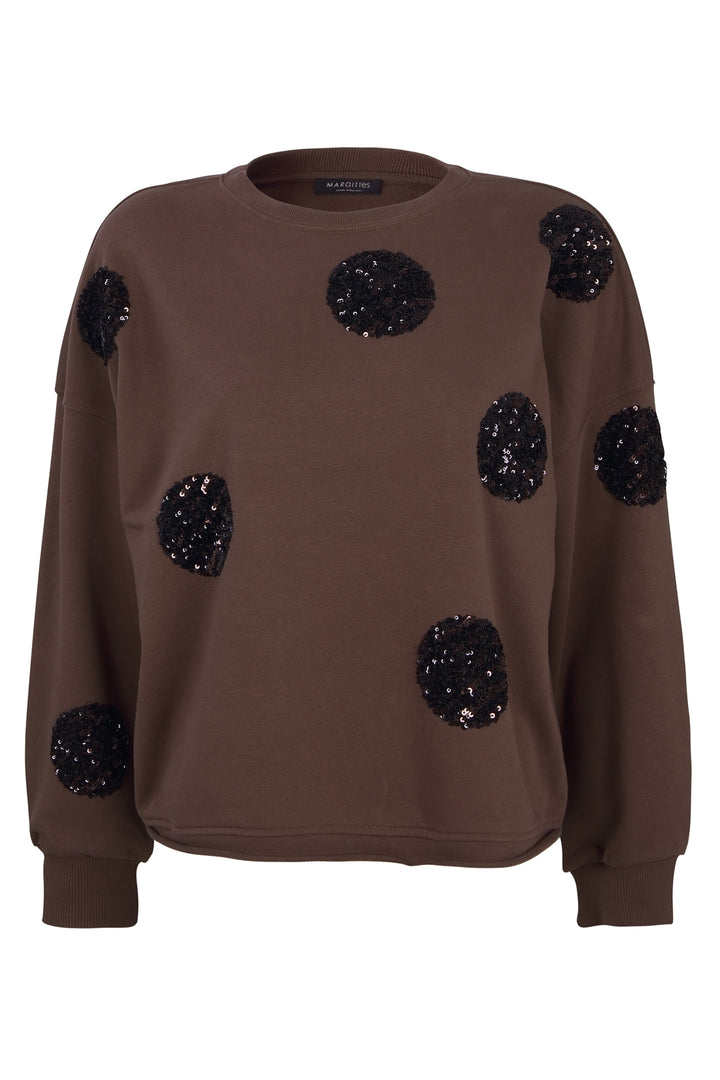 Sweatshirt mit Glitzerpunkten