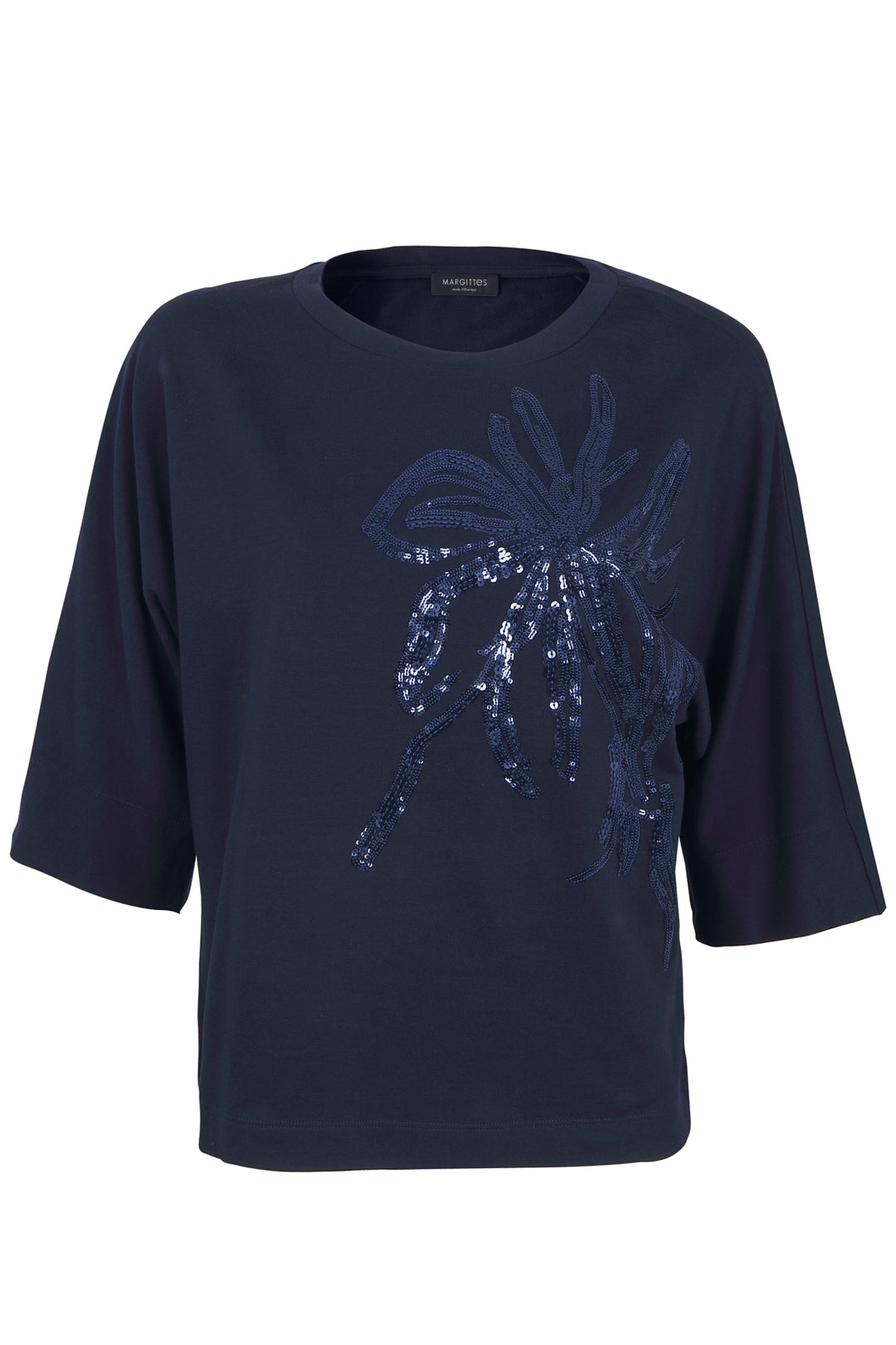Shirt mit Blumenpailletten