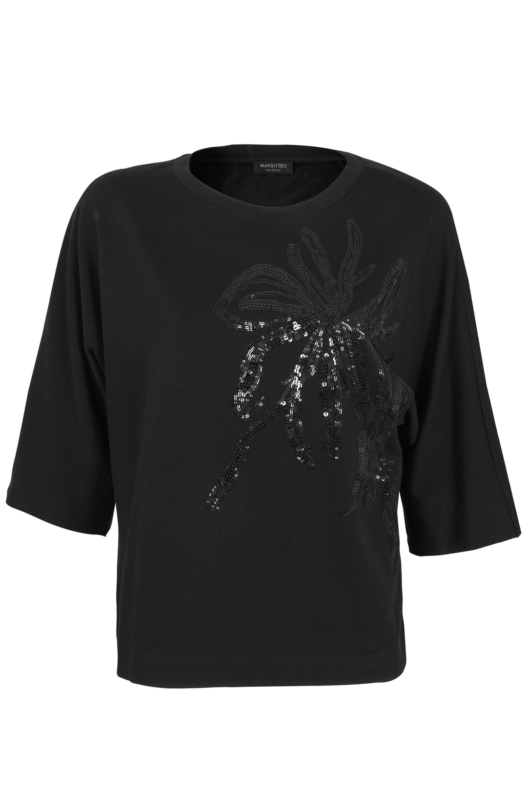 Shirt mit Blumenpailletten