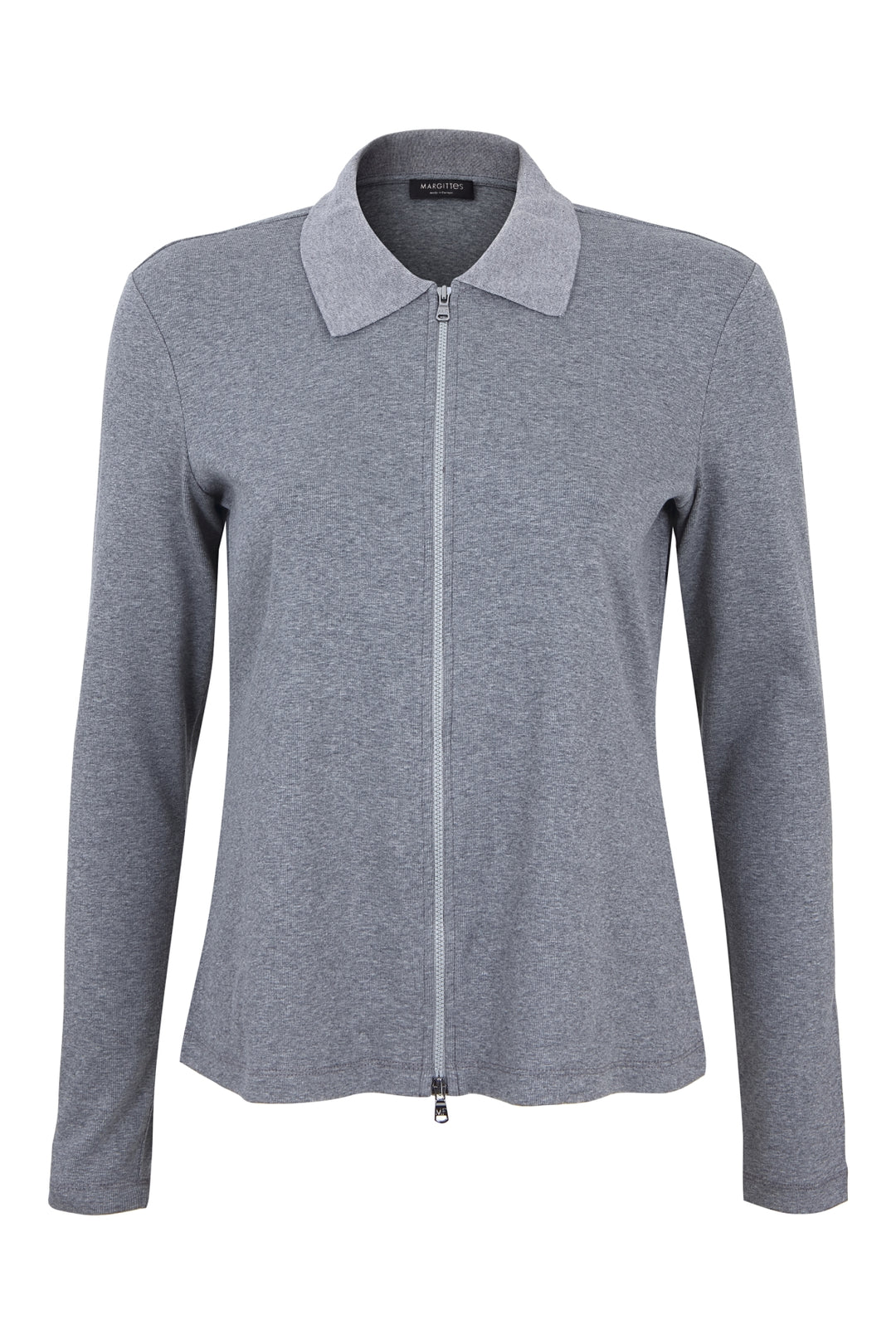 Long-Sleeve Zip-Up Blouse