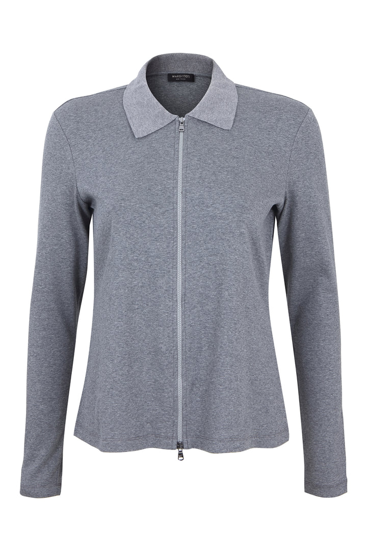 Long-Sleeve Zip-Up Blouse