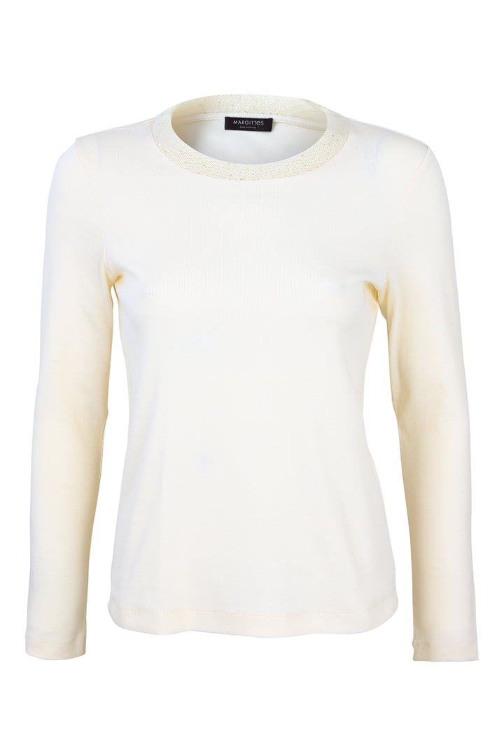 Longsleeve mit Paillettenkragen
