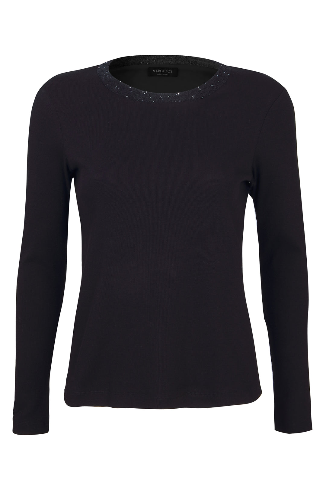 Longsleeve mit Paillettenkragen