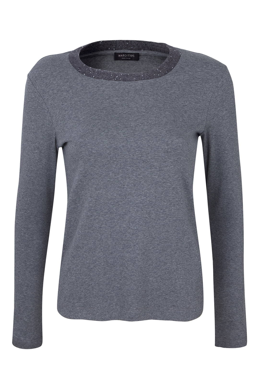 Longsleeve mit Paillettenkragen