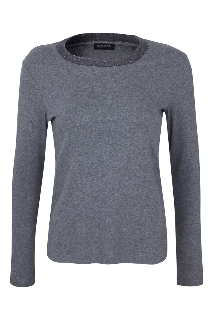 Longsleeve mit Paillettenkragen
