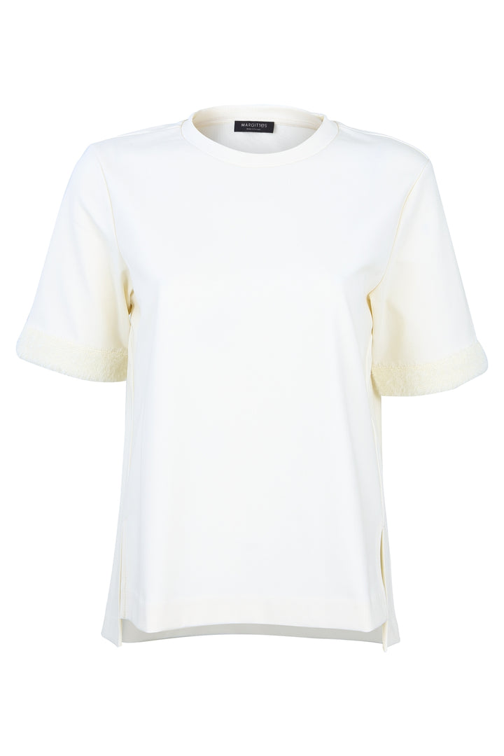 T-Shirt mit Plüsch-Ärmeldetails