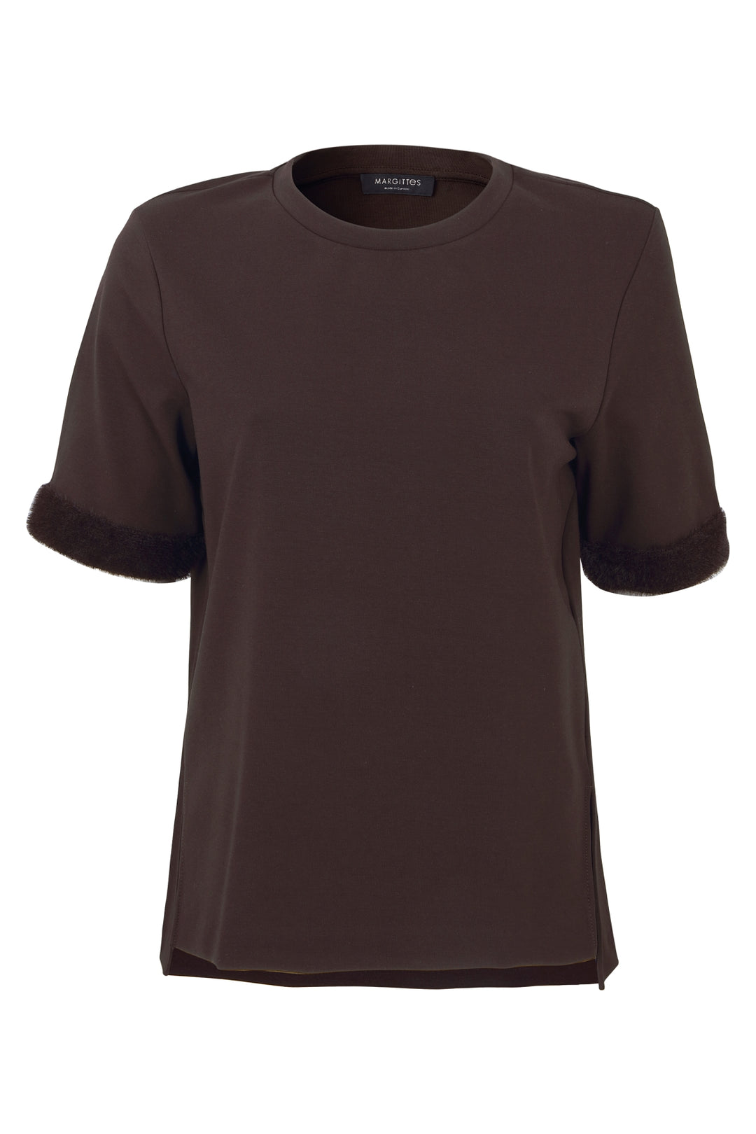 T-Shirt mit Plüsch-Ärmeldetails