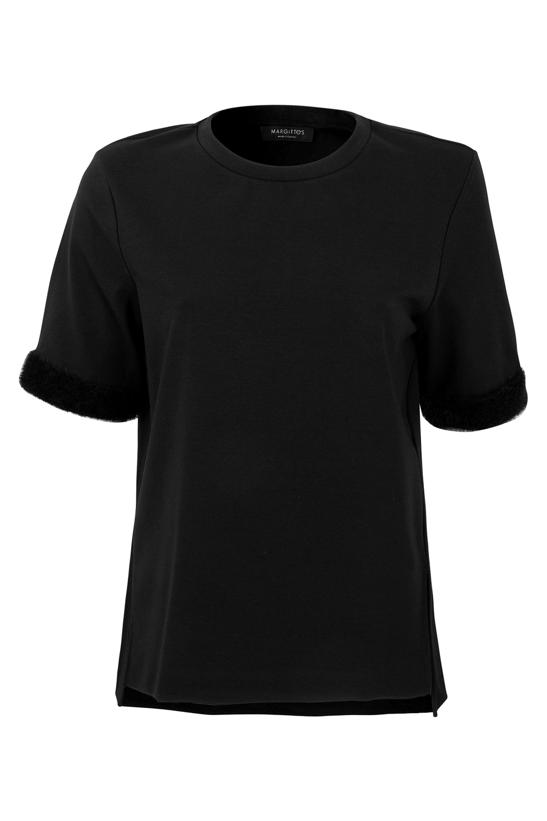T-Shirt mit Plüsch-Ärmeldetails