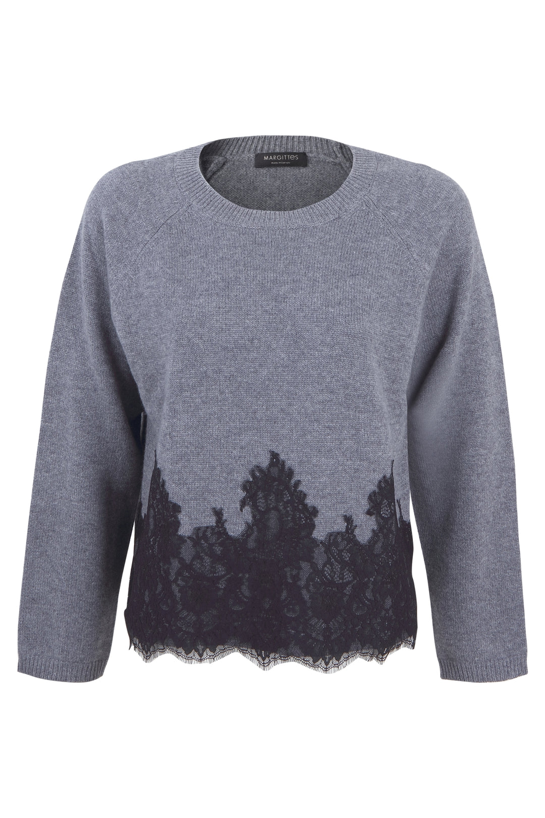 Strickpullover mit Spitze