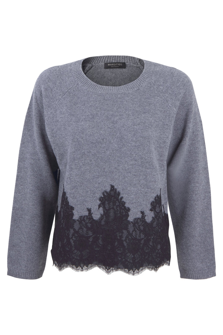 Strickpullover mit Spitze