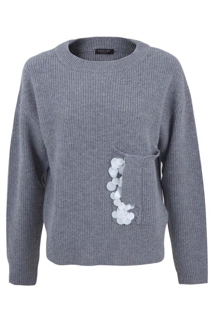 Strickpullover mit Paillettendetails