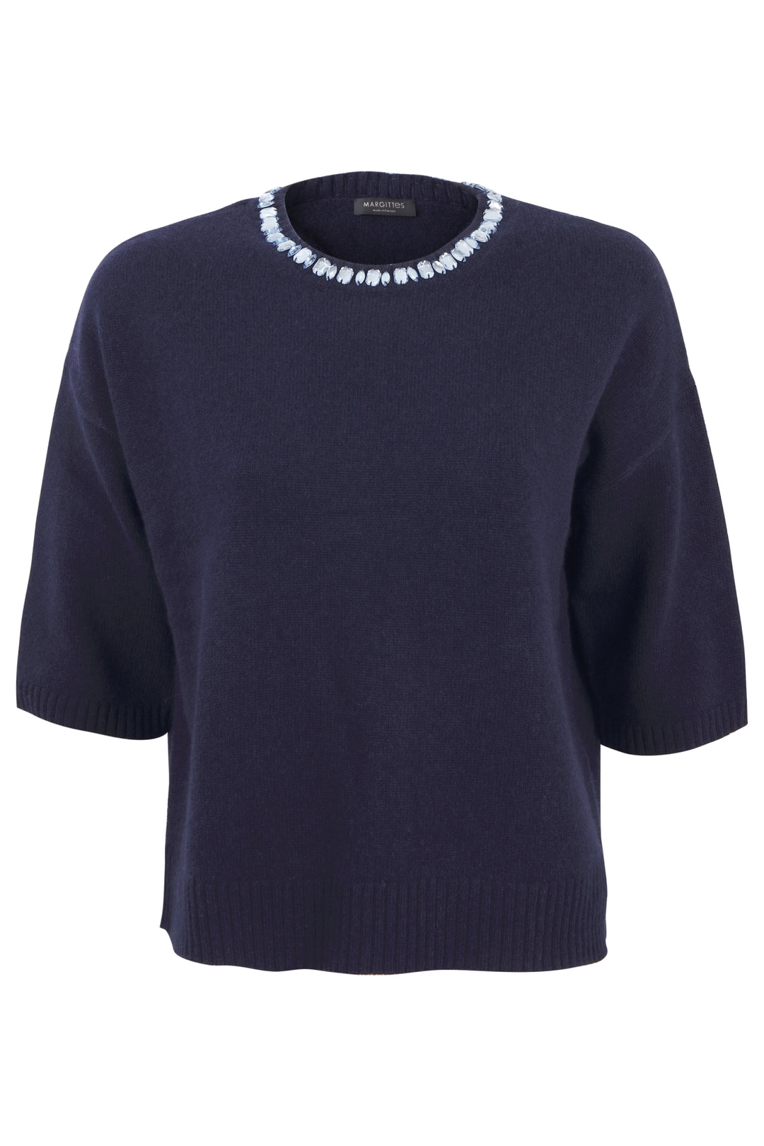 Strick-T-Shirt mit Steinchen