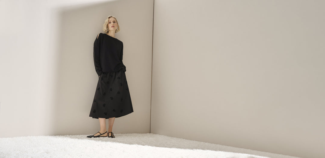 Baumwoll Cut-Out Sweatshirt