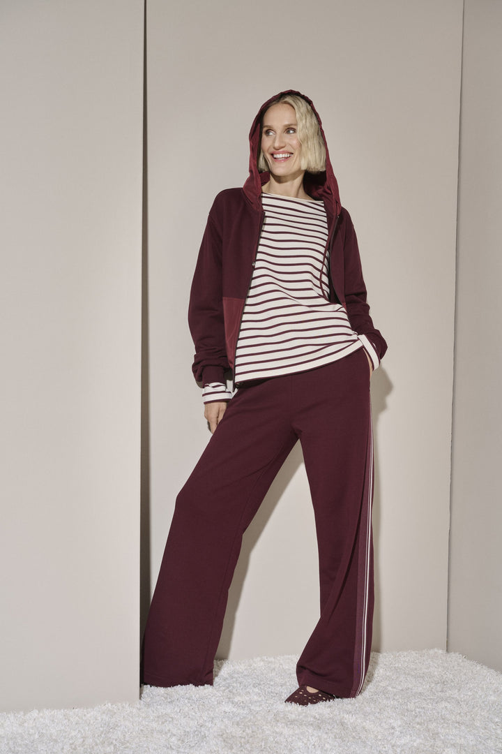 Baumwoll-Sweatshirtjacke mit Kapuze