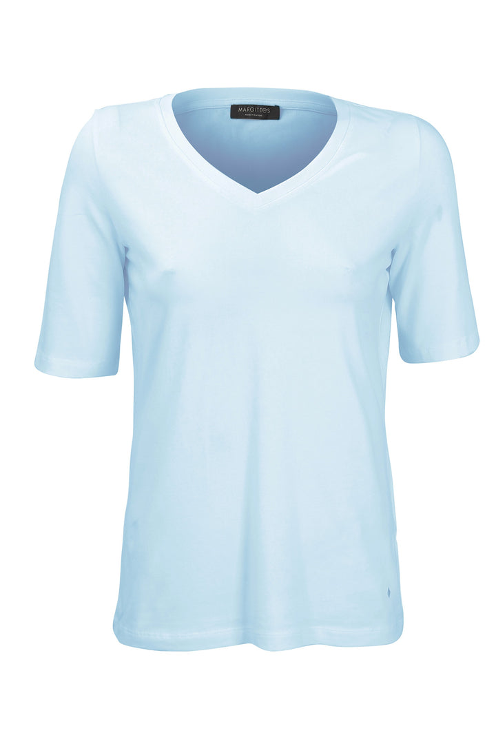 Klassisches T-Shirt mit V-Ausschnitt