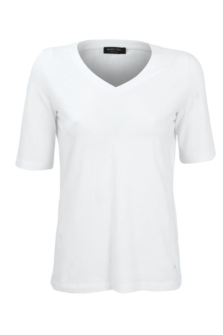 Klassisches T-Shirt mit V-Ausschnitt