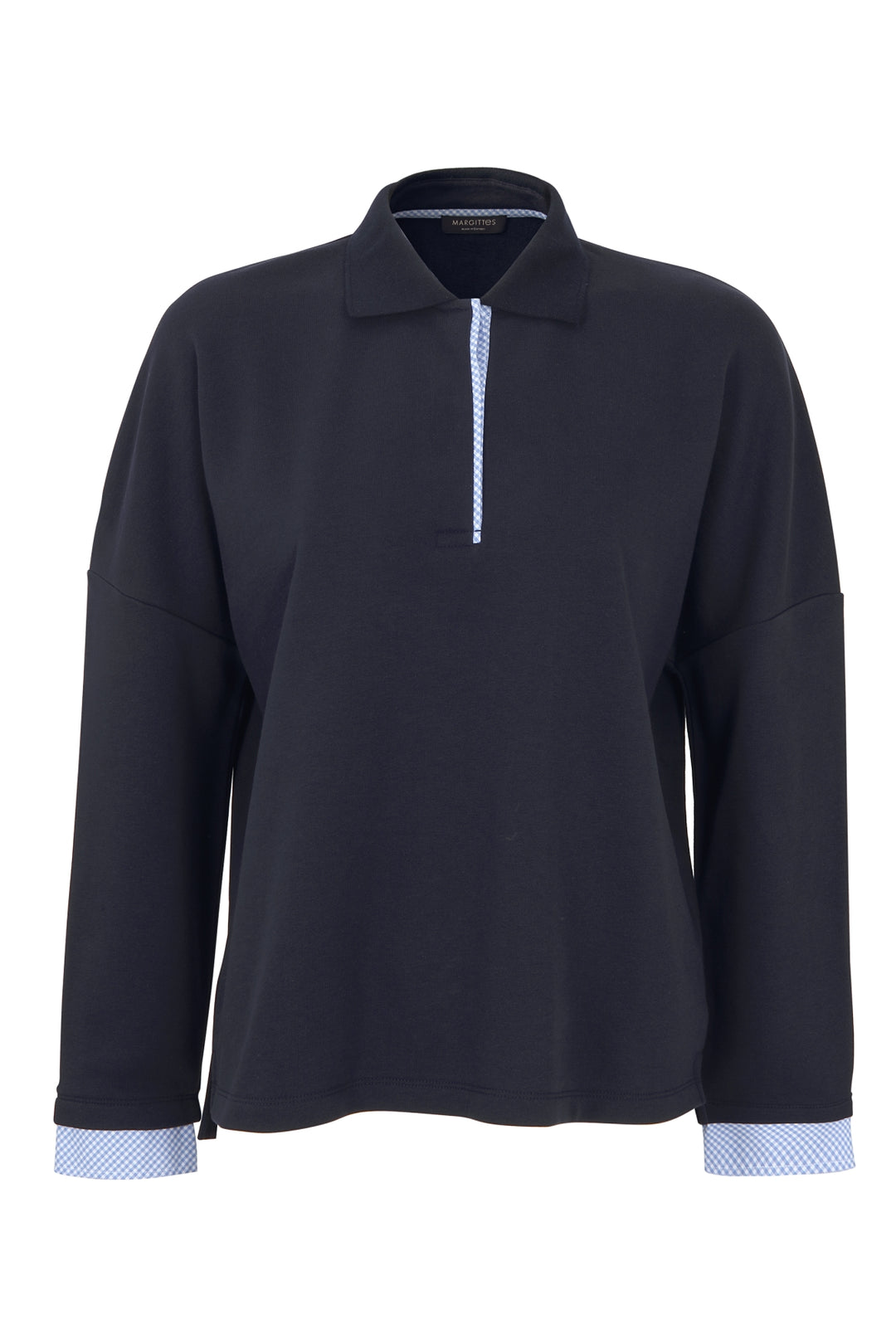 Langarm-Poloshirt im Hemd-Look