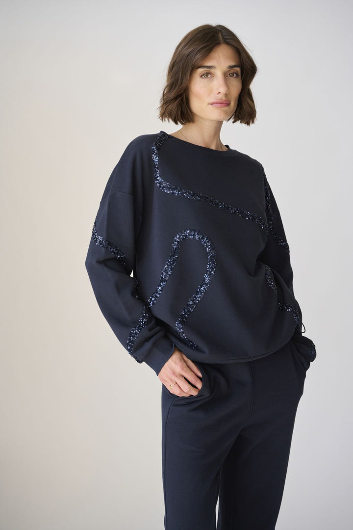 Pailletten-Sweatshirt