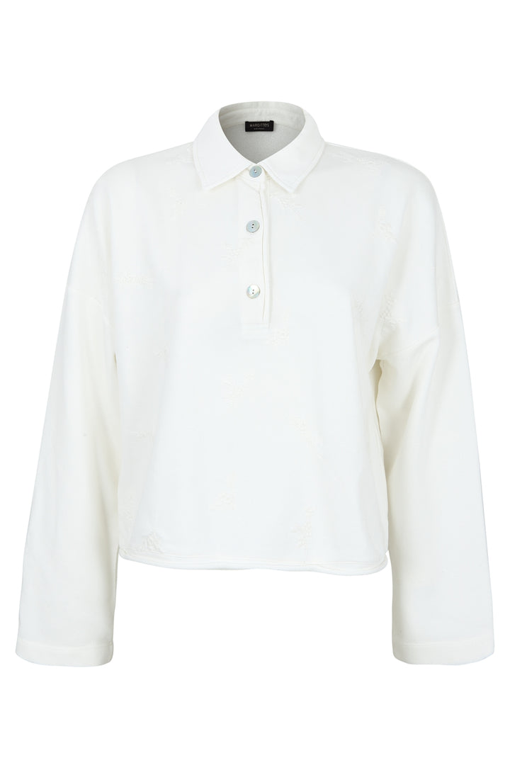 Polo-Sweatshirt mit Knopfleiste