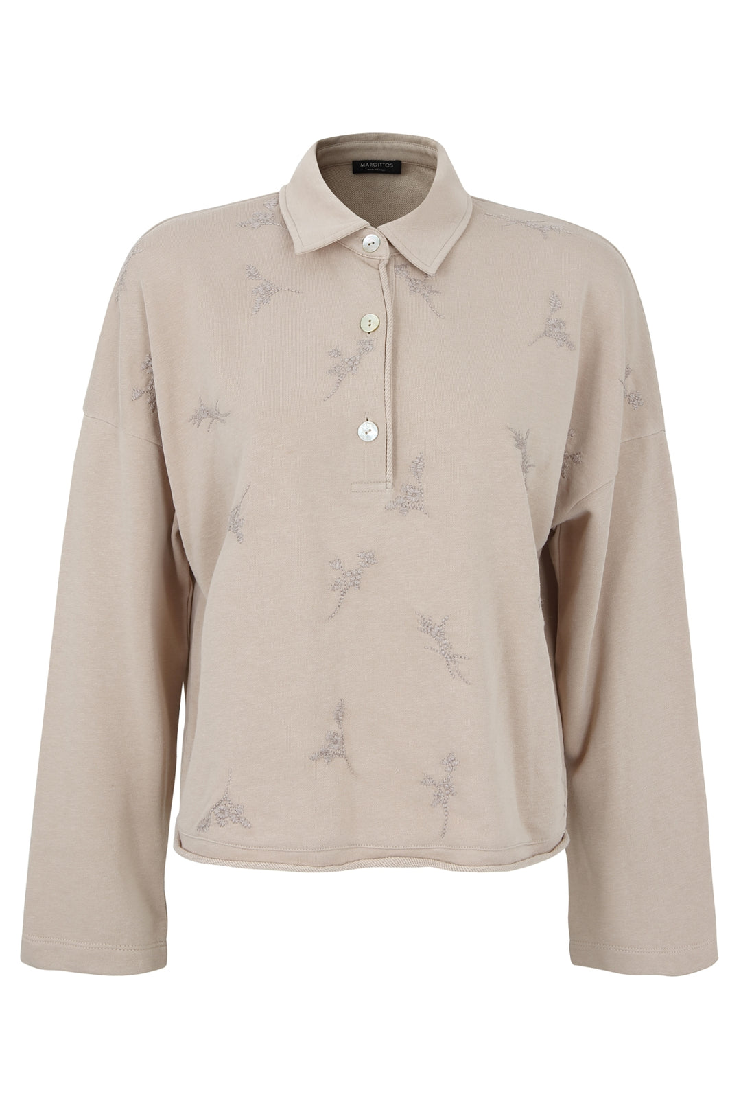 Polo-Sweatshirt mit Knopfleiste
