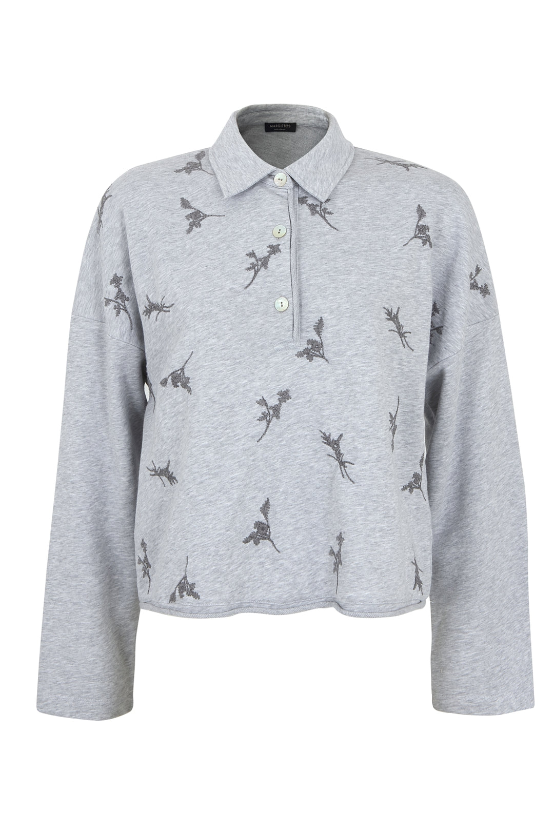 Polo-Sweatshirt mit Knopfleiste