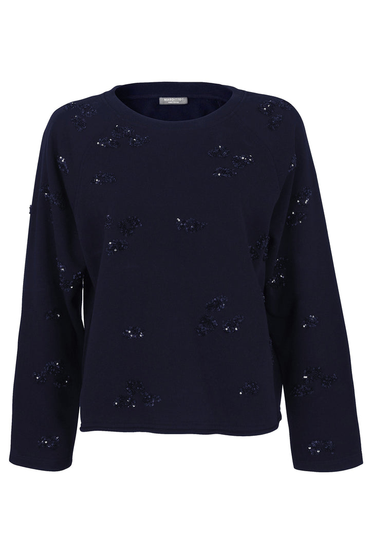 Sweatshirt mit Pailletten-Polkadots