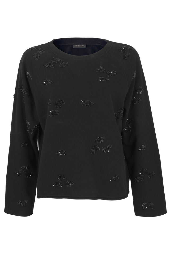 Sweatshirt mit Pailletten-Polkadots