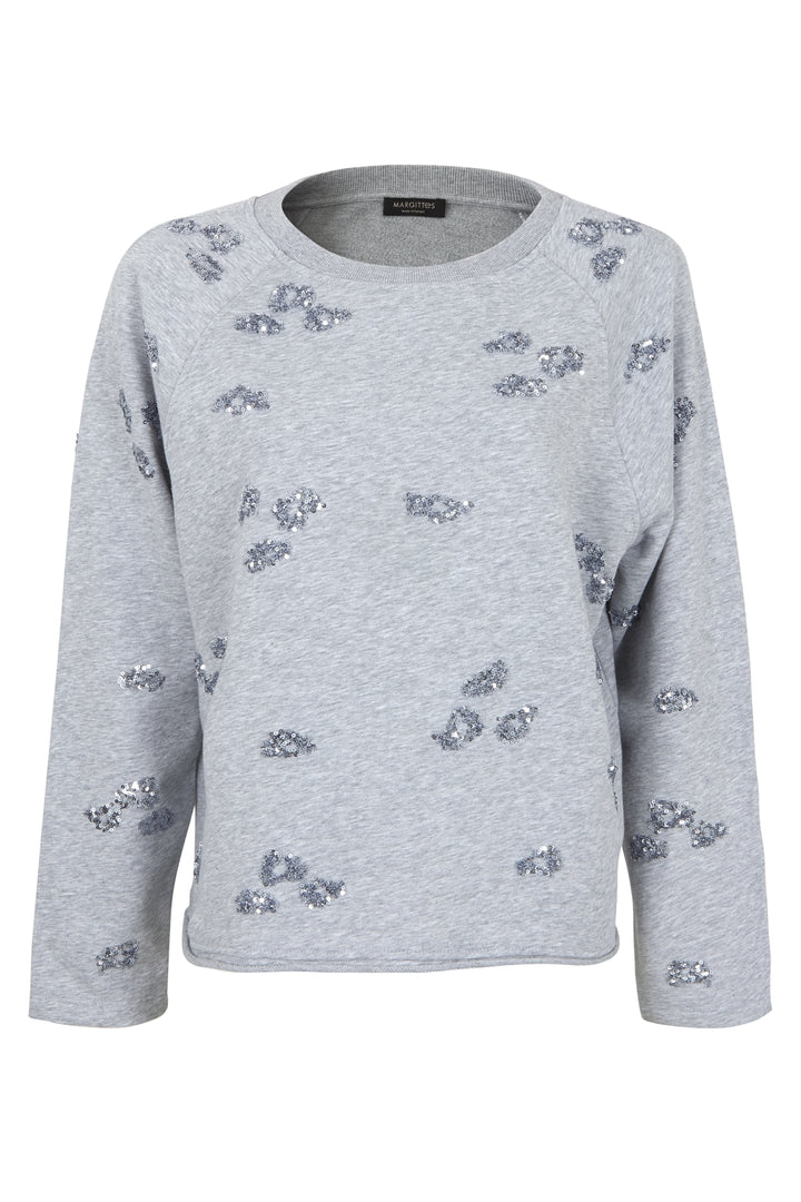 Sweatshirt mit Pailletten-Polkadots