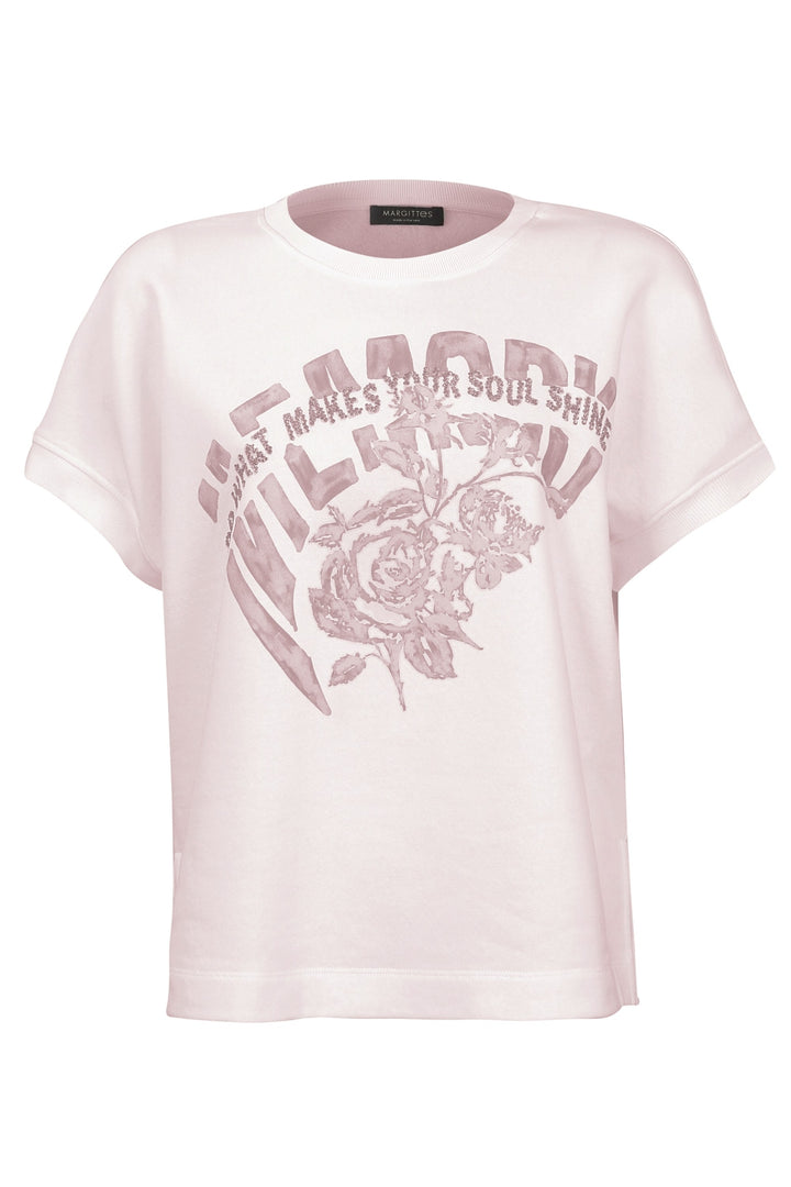 Rosenprint T-Shirt und Strass