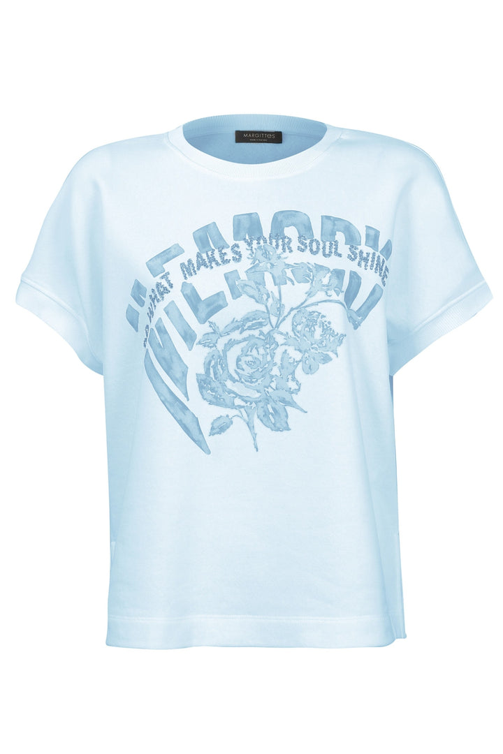 Rosenprint T-Shirt und Strass