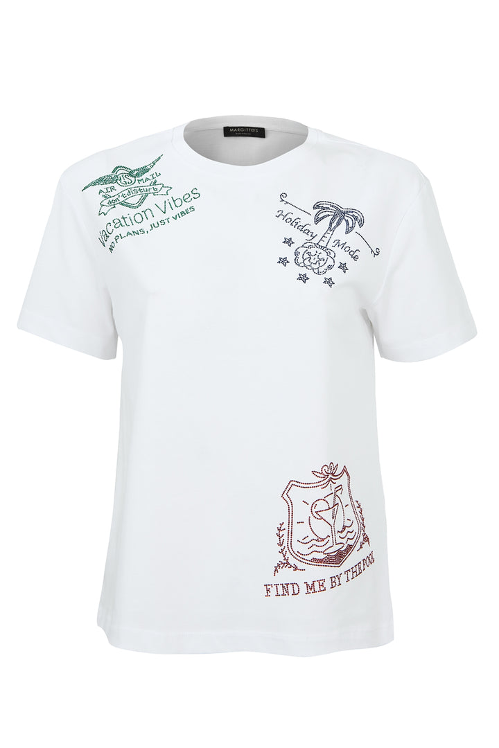 Holiday Mood Strass T-Shirt
