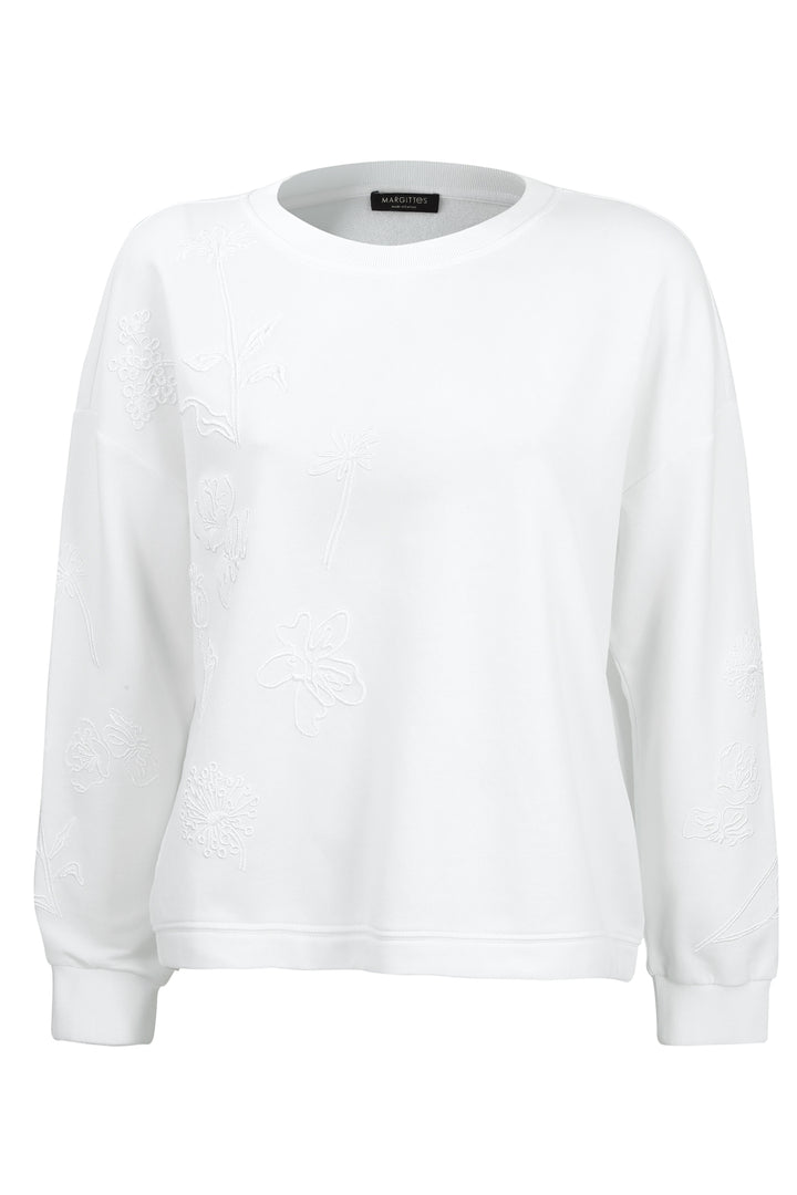 Baumwoll-Sweatshirt mit Stickereien