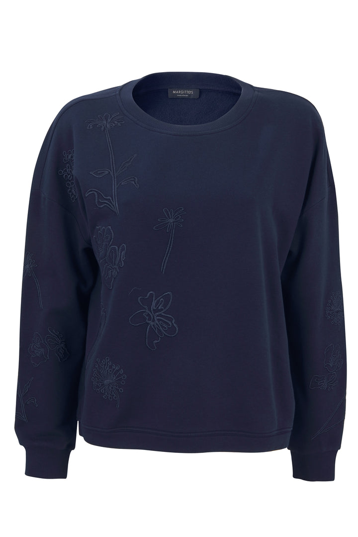 Baumwoll-Sweatshirt mit Stickereien