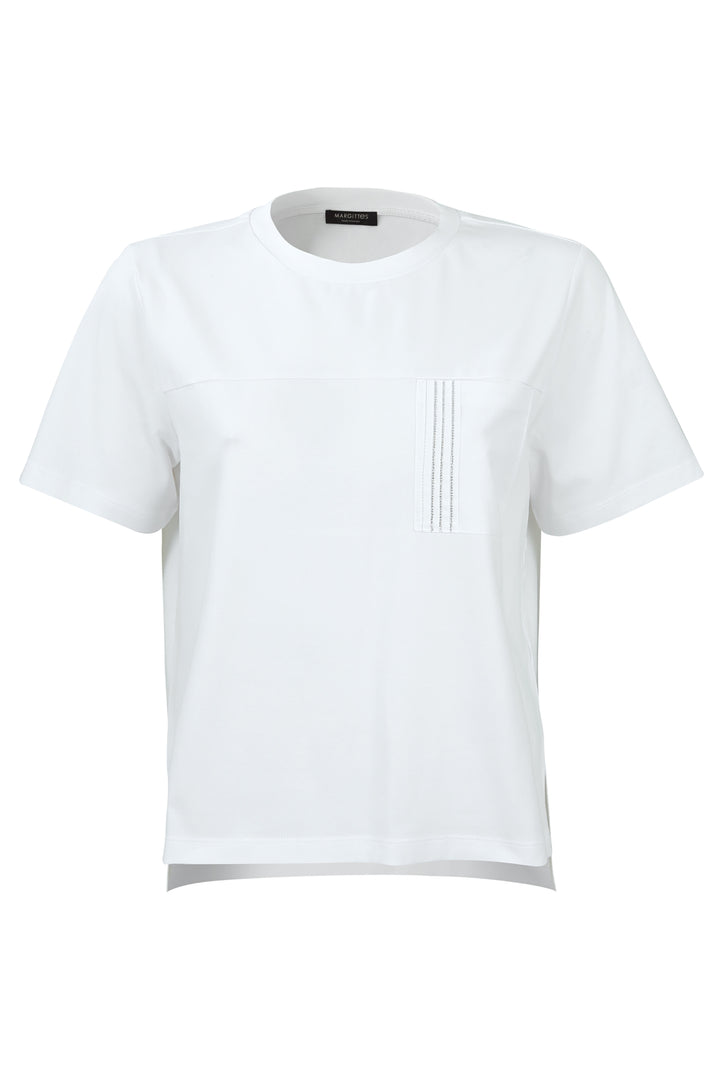 Baumwoll-T-Shirt mit Glitzerdetails