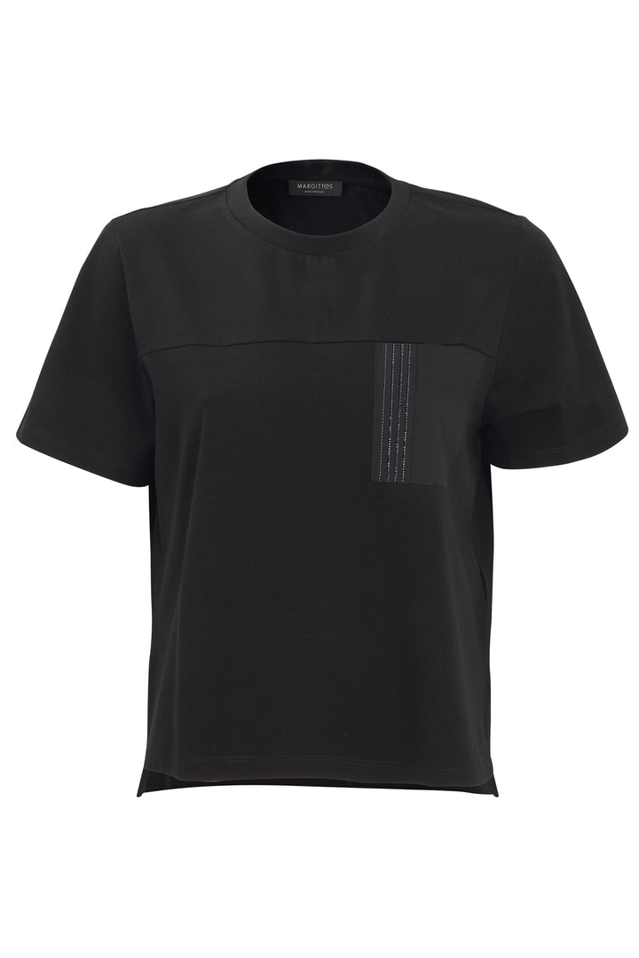 Baumwoll-T-Shirt mit Glitzerdetails