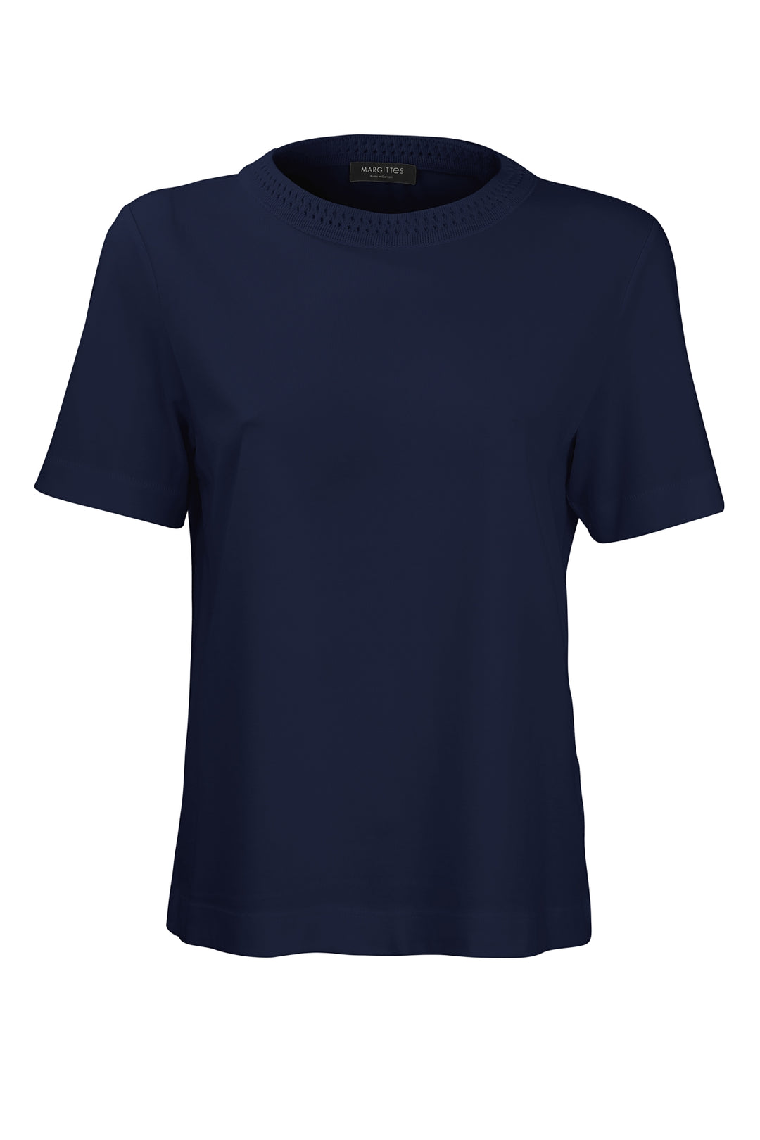 T-Shirt mit Ajourkragen