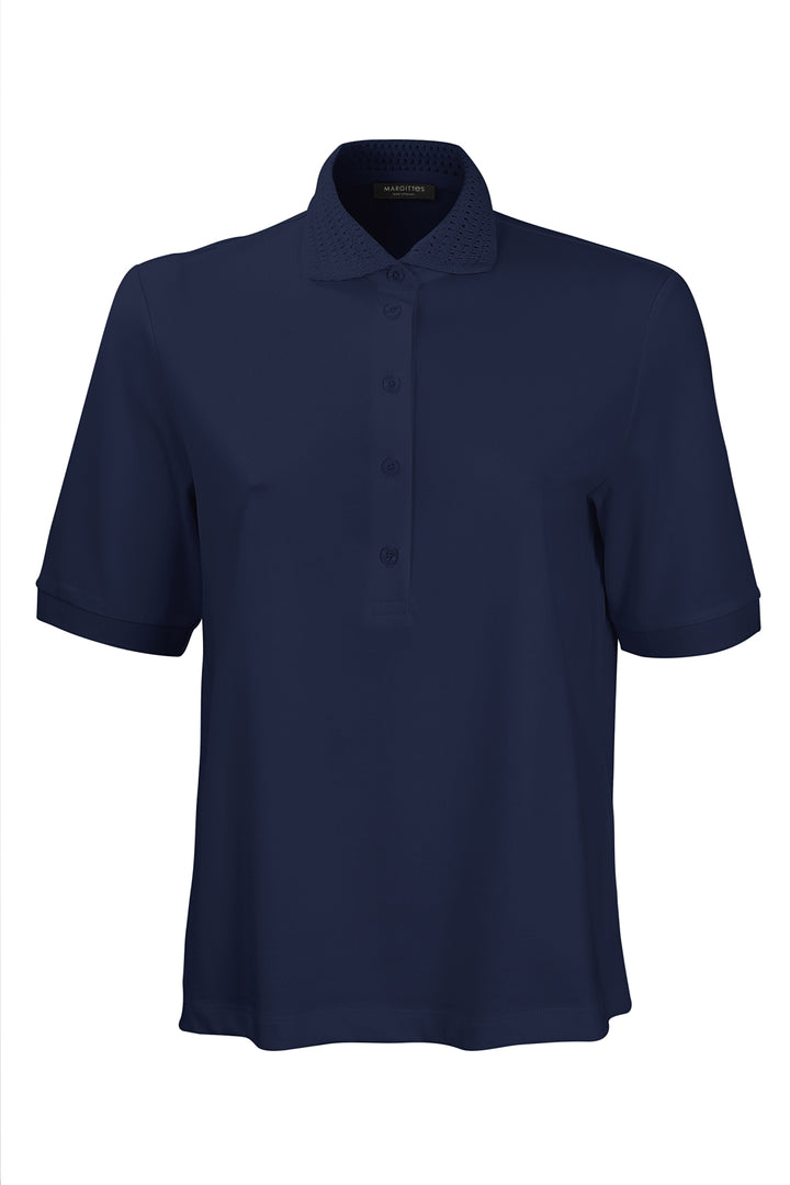 Polo mit Ajourkragen