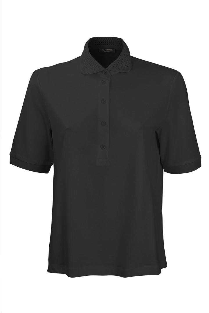 Polo mit Ajourkragen