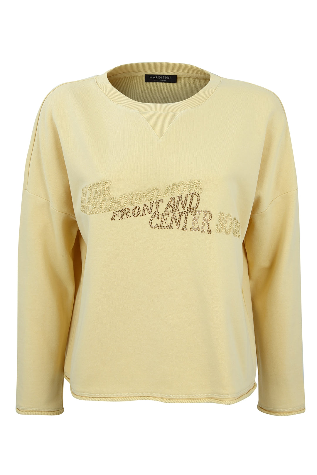 Sweatshirt mit Strass-Schrift