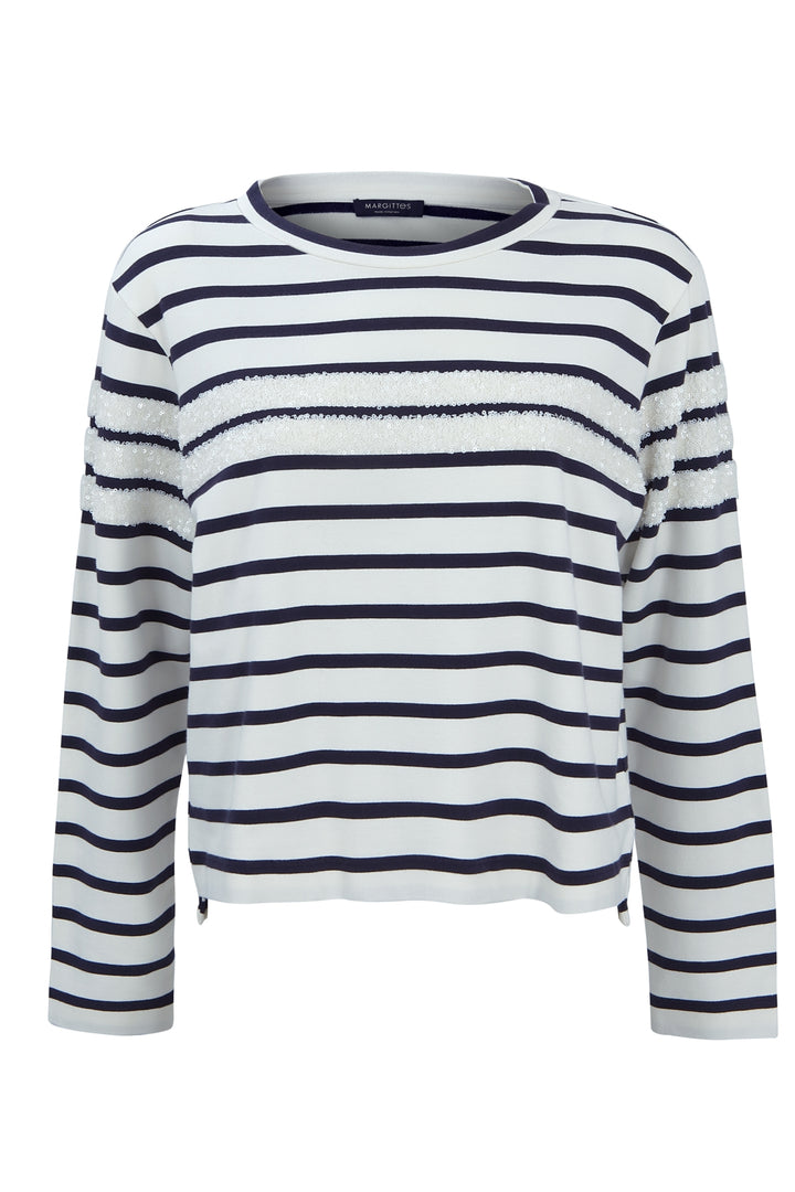 Pailletten Ringel Sweatshirt