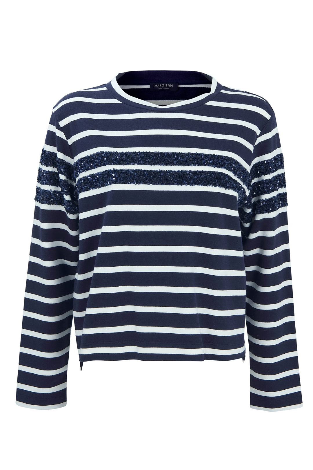 Pailletten Ringel Sweatshirt