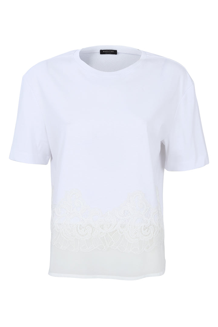 Spitzen Saum-T-Shirt