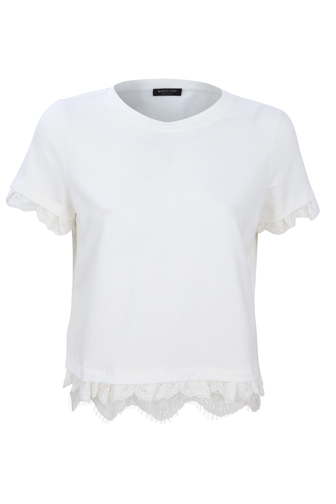 Kurzes Spitzen T-Shirt