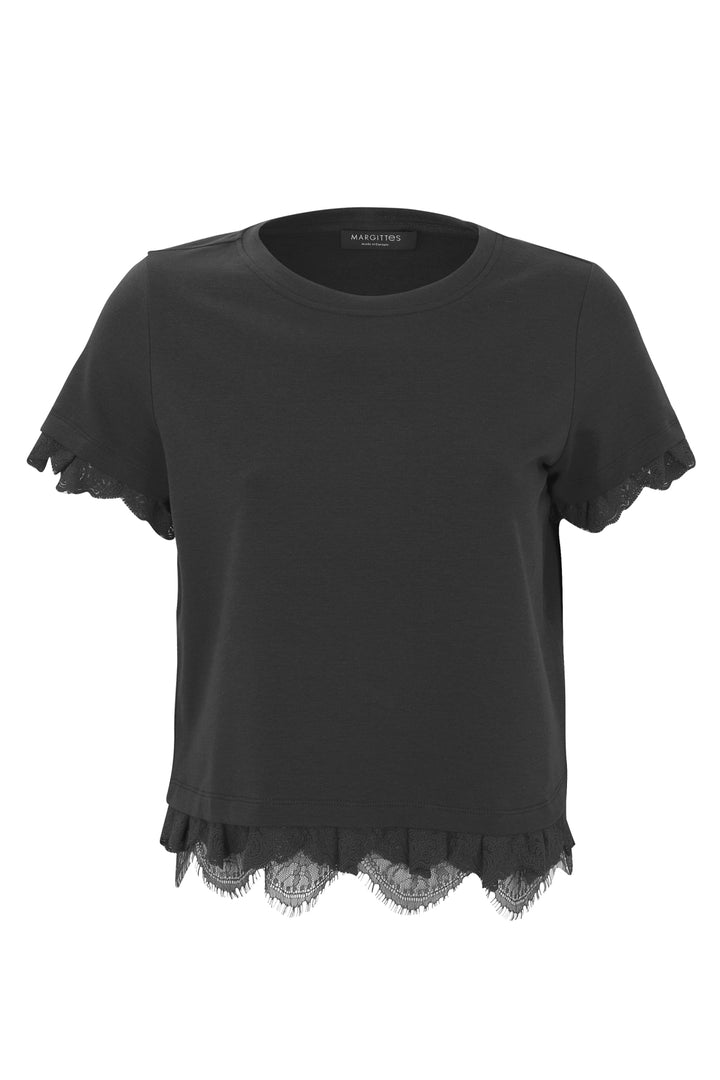 Kurzes Spitzen T-Shirt