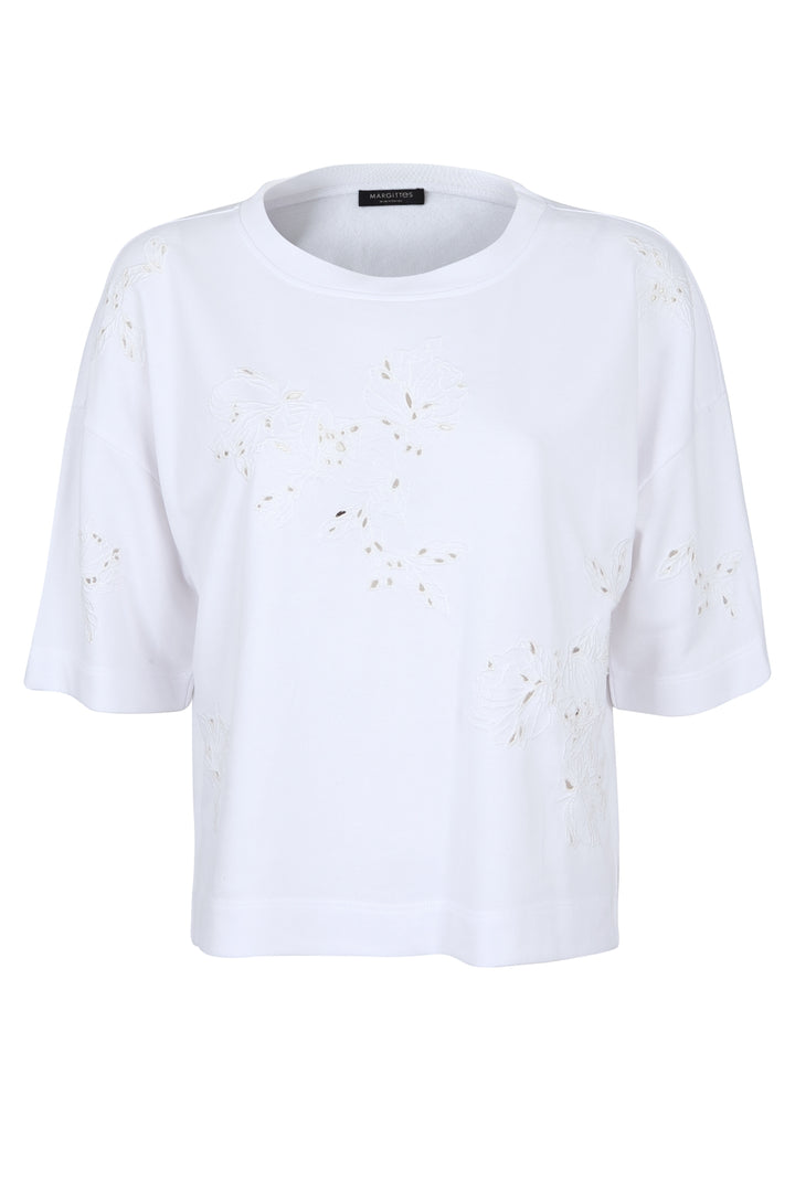 Blumen Stickerei Shirt