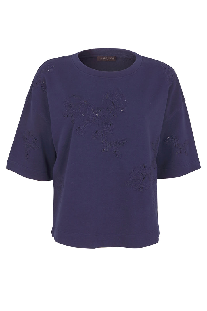 Blumen Stickerei Shirt
