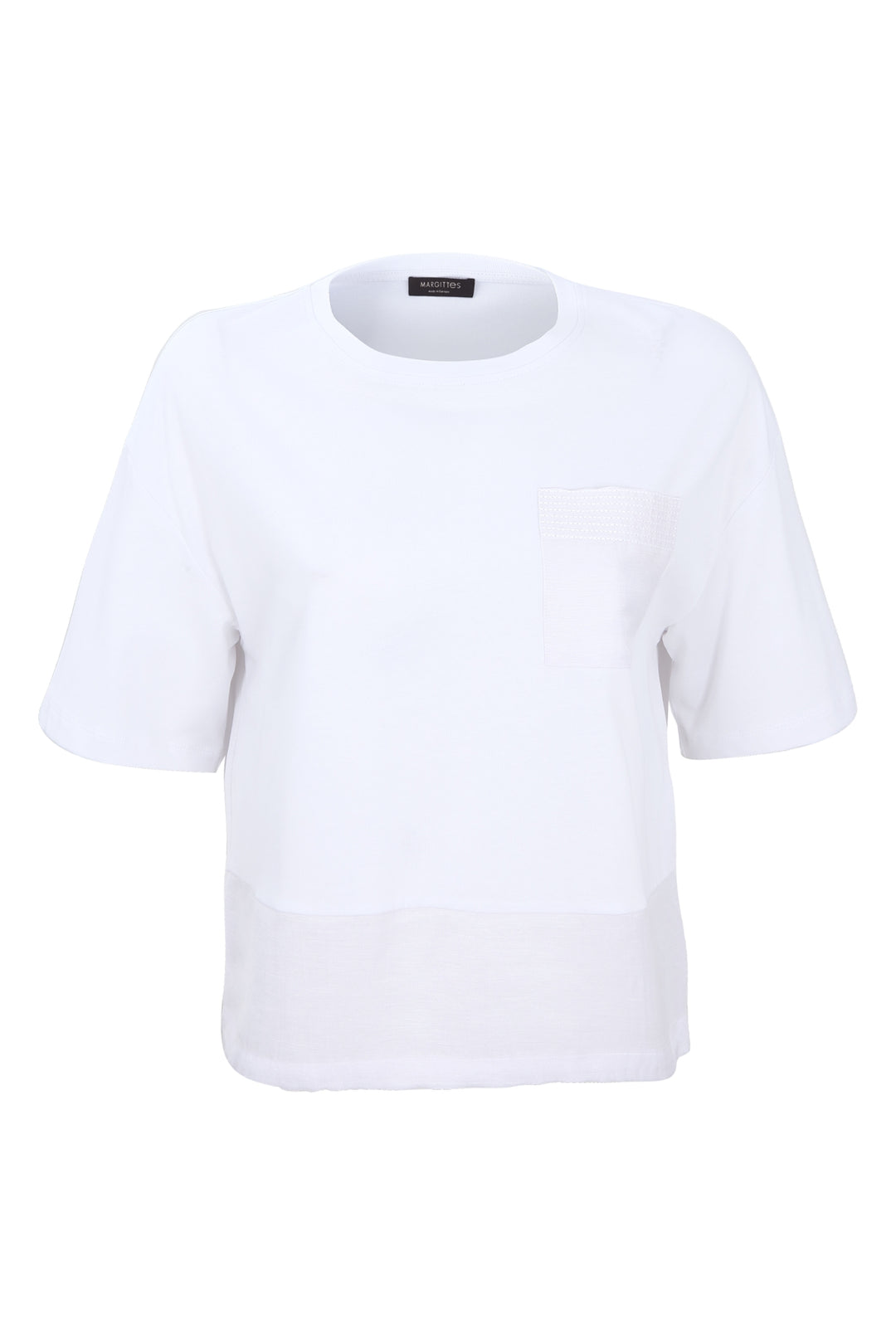 Leinen T-Shirt mit Tasche