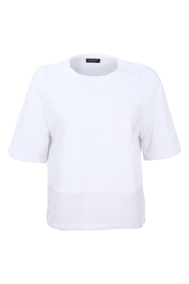 Leinen T-Shirt mit Tasche