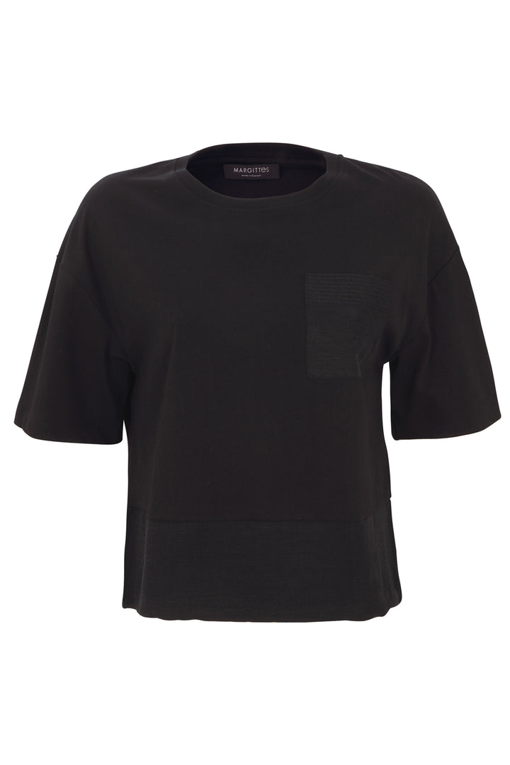 Leinen T-Shirt mit Tasche