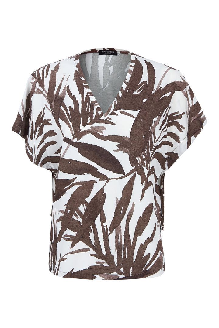 Dschungel Vibe Shirt mit V-Ausschnitt